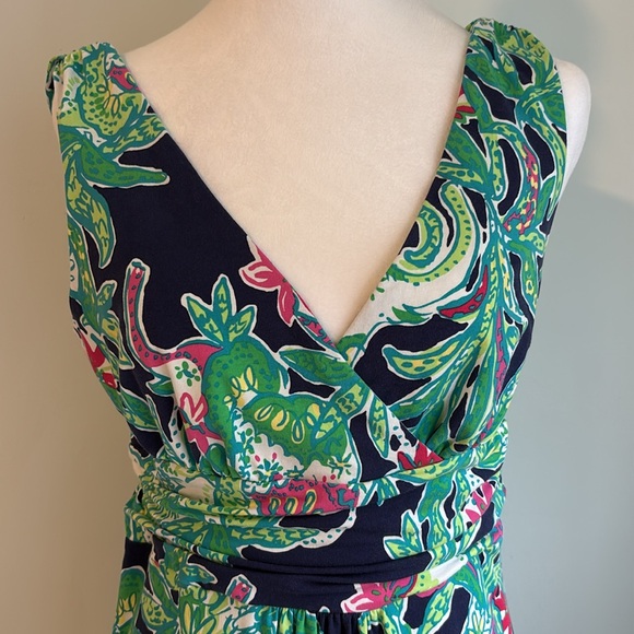 Lilly Pulitzer Bright Floral V-neck Maxi Sundres size large - Picture 3 of 13